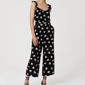 Ann Taylor LOFT Floral‎ Print Sleeveless Strappy Wide Leg Jumpsuit 2